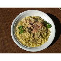 RISOTO A LA ITALIANA CON POLLO Y CHAMPIONES - LIBRE DE GLUTEN -