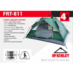 CARPA DE ARMADO RAPIDO PARA 4 PERSONAS MC KINLEY