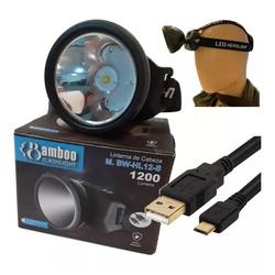 LINTERNA FRONTAL BAMBOO BW-HL-S 1200 LUMENES