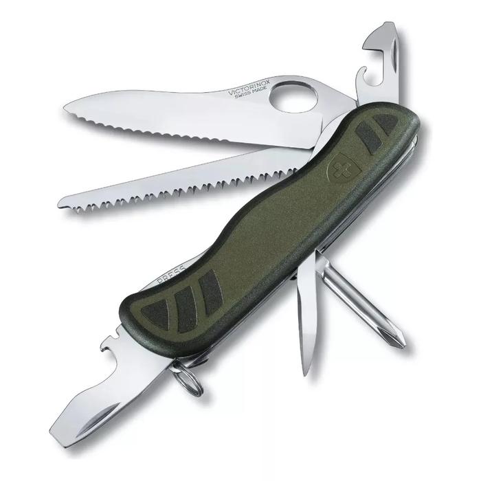 CORTAPLUMA VICTORINOX SWISS SOLDIER KNIFE GREEN - ONE HAND