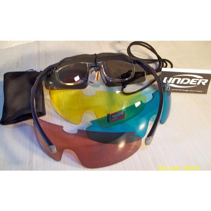 ANTEOJOS DEPORTIVOS DE MONTAA UNDER 2057/A003 CAT 3 CON LENTES INTERCAMBIABLES Y CLIP-ON PARA LENTE