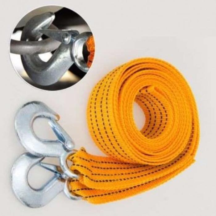 ESLINGA DE REMOLQUE CON GANCHOS Y 2 MTS LARGO