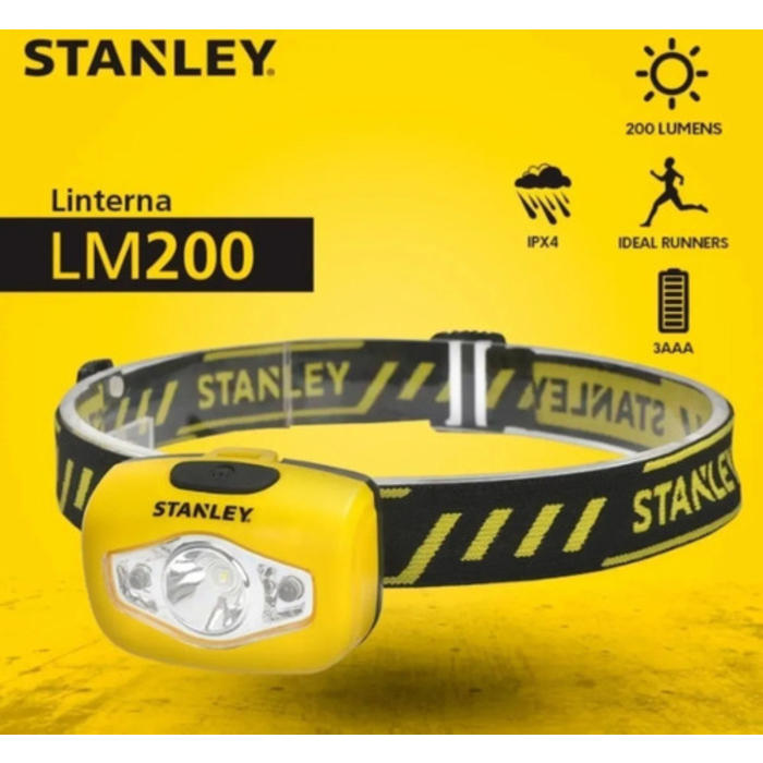 LINTERNA FRONTAL STANLEY LED 200 LUMENS