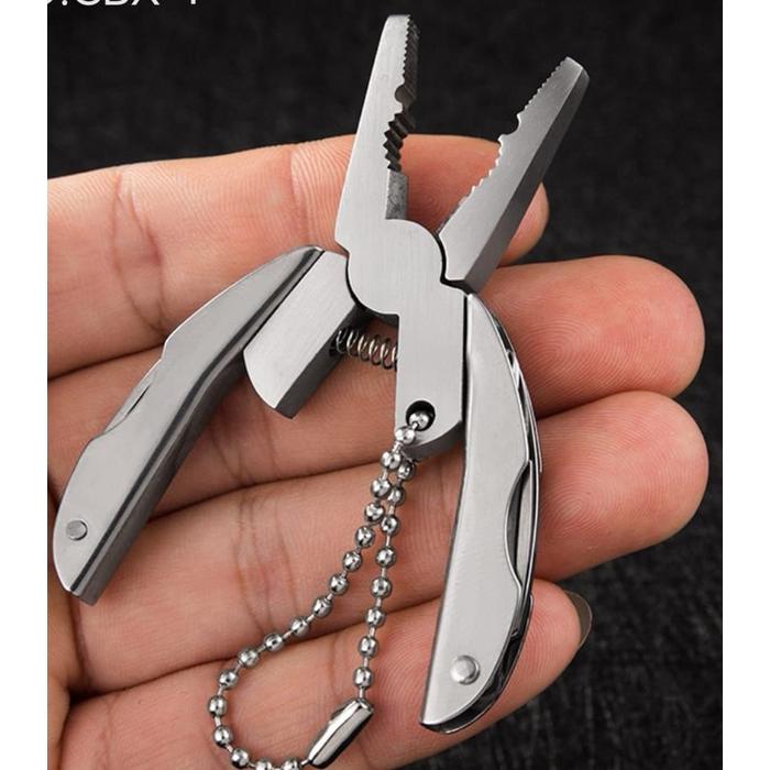 PINZA LLAVERO METALICA MULTIUSO CON FUNDA