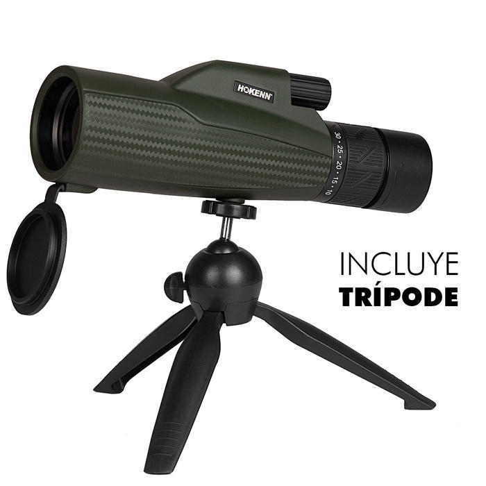 MONOCULAR CON TRIPODE Y ADAPTADOR PARA CELULAR 10-30 X 50