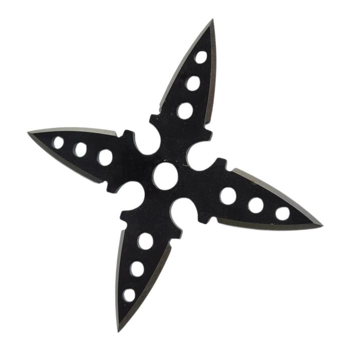 SHURIKEN 4 PUNTA TORNASOLADO CON FUNDA NEGRA