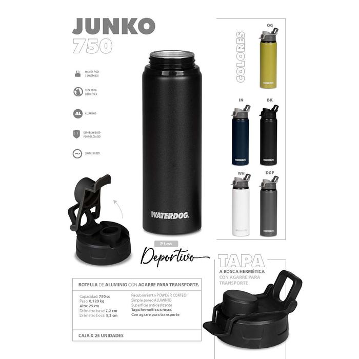 BOTELLA DEPORTIVA DE ALUMINIO 750CC