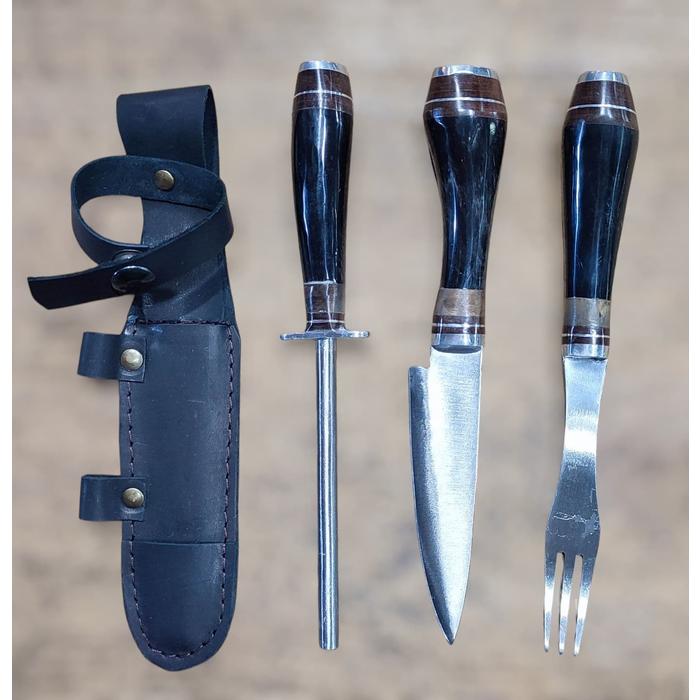 SET DE CUBIETOS ARTESANALES CON CHAIRA Y FUNDA