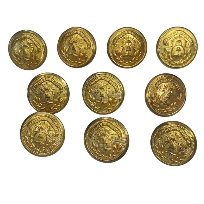 BOTONES  20mm CON ESCUDO NACIONAL DE UNIFORME DE EJERCITO