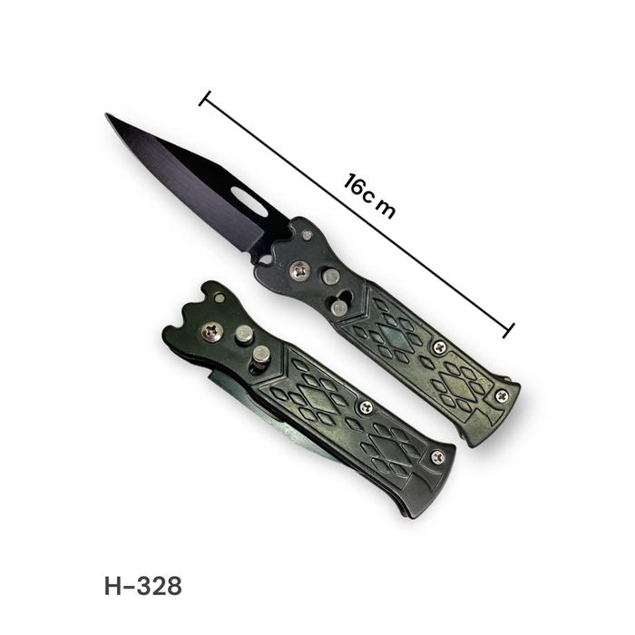 NAVAJA AUTOMATICA CHICA CON SEGURO ROMBOS