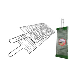 PARRILLA PLEGABLE PARA PESCADO, CON FUNDA