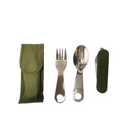 SET CUBIERTO DE CAMPING CON FUNDA