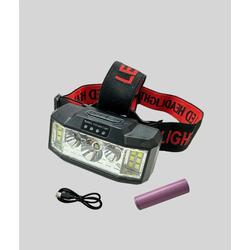 LINTERNA MINERA RECARGABLE CON LUZ LED Y BALIZA