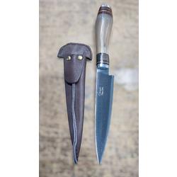 FACON GAUCHO ARTESANAL EN CARBON 1070 CON FUNDA 14CM