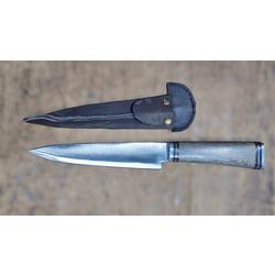 FACON GAUCHO ARTESANAL EN CARBON 1070 CON FUNDA 16CM