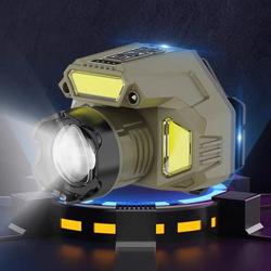 LINTERNA MINERA RECARGABLE HK-917 CON BALIZA ROJA