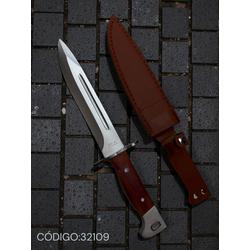 CUCHILLO T�CTICO TIPO AK47 FUNDA TIPO CUERO