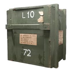 CAJONES DE MUNICIONES EN MADERA  VERDES - REZAGO DE FFAA