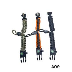 PULSERA REGULABLE SOGA SUPERVIVENCIA CON PEDERNAL SILBATO BR�JULA